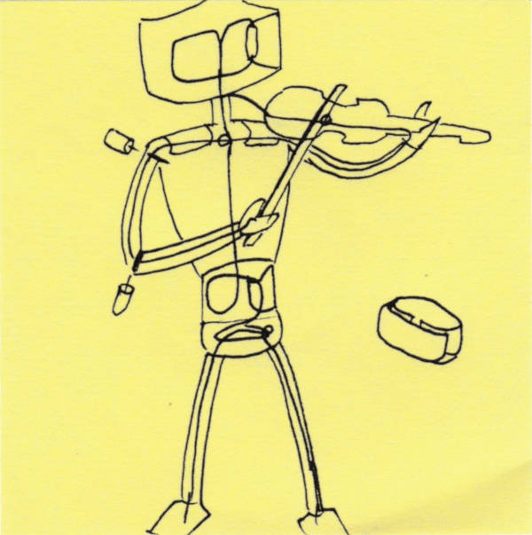 Concept for the wires inside the violinist bot.